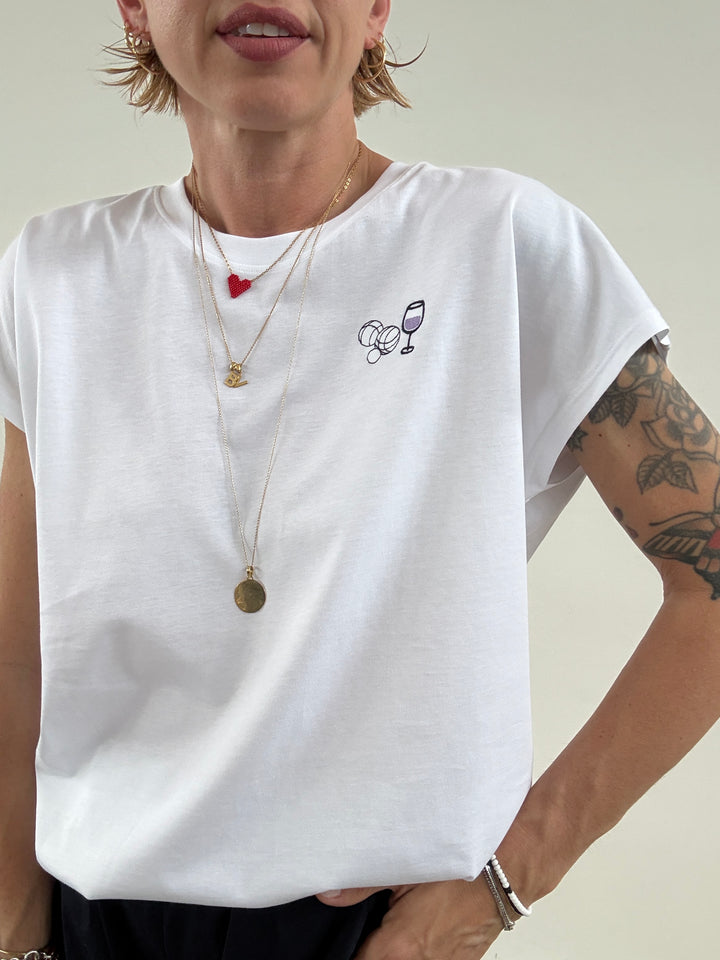 TSHIRT ASTRID GLASS BIANCA