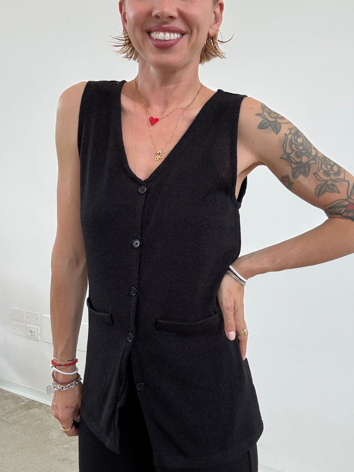 GILET VALERIE NERO