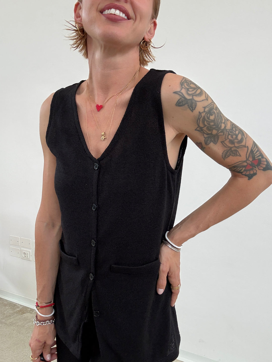 GILET VALERIE NERO