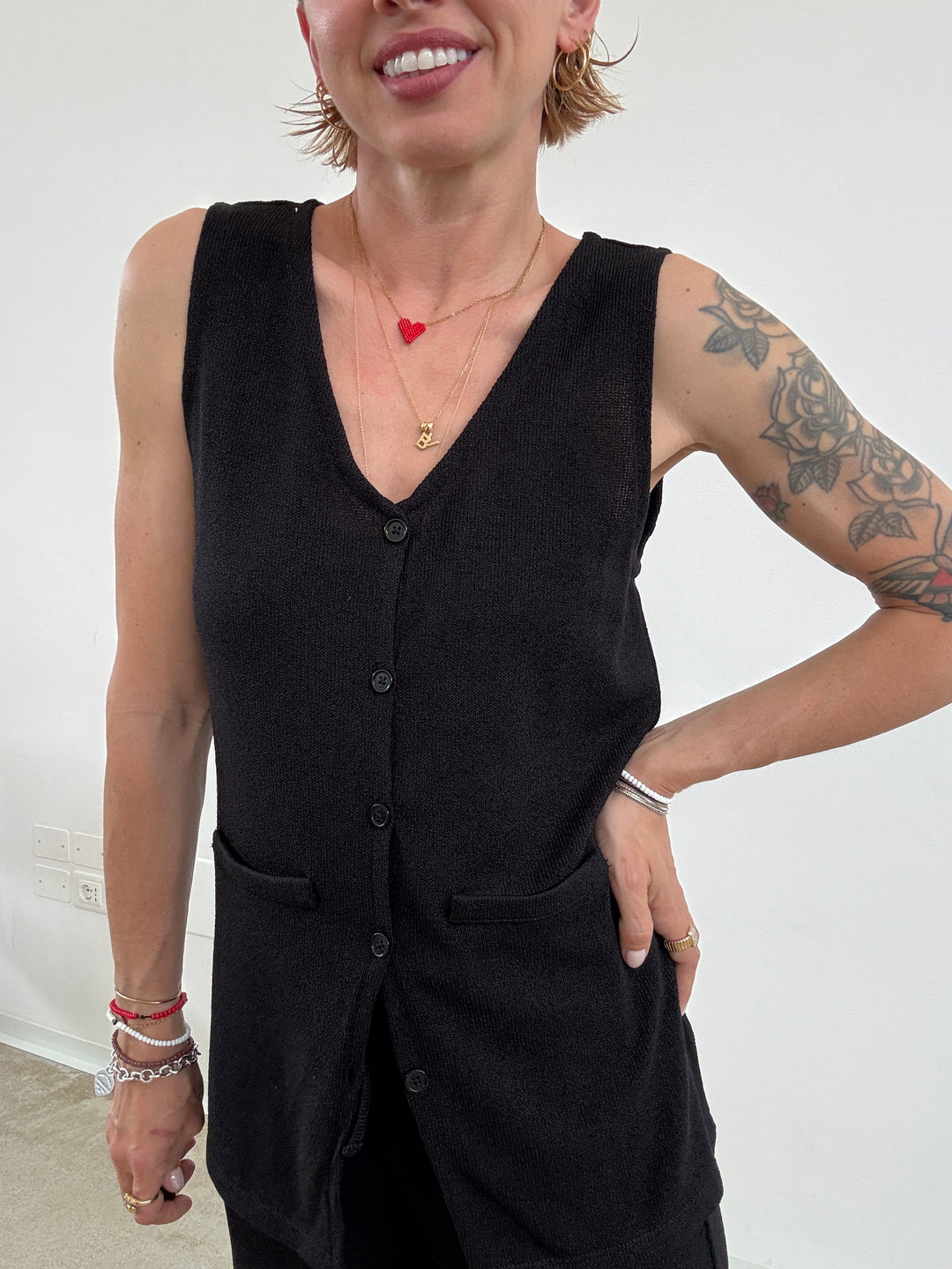 GILET VALERIE NERO