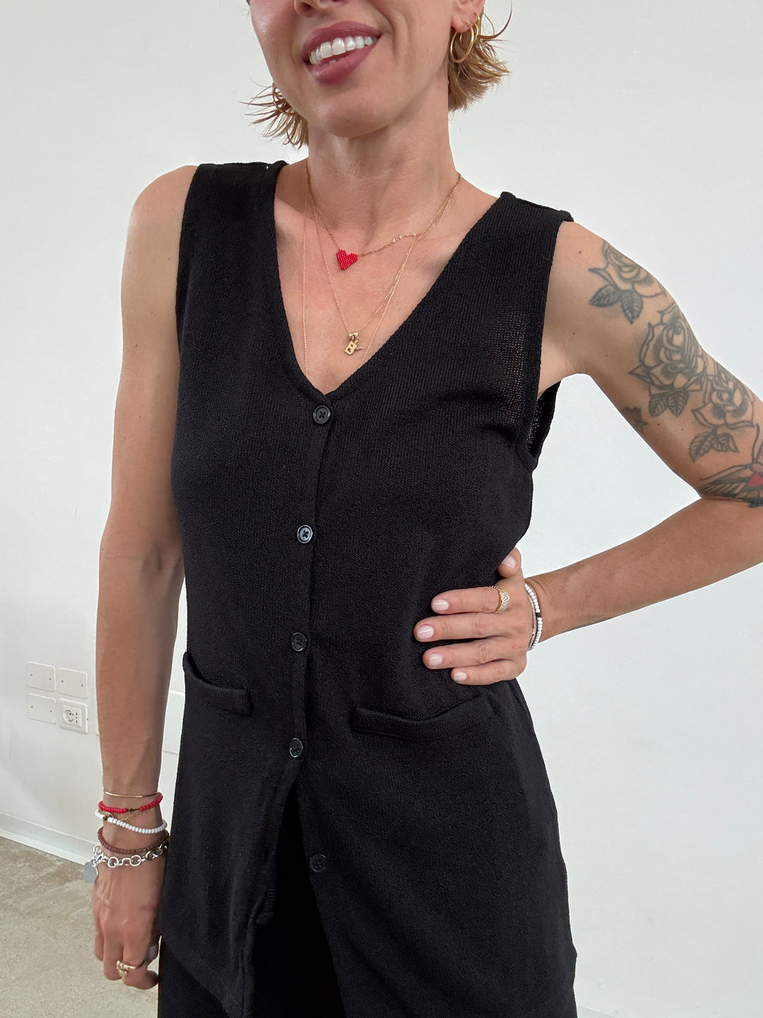 GILET VALERIE NERO