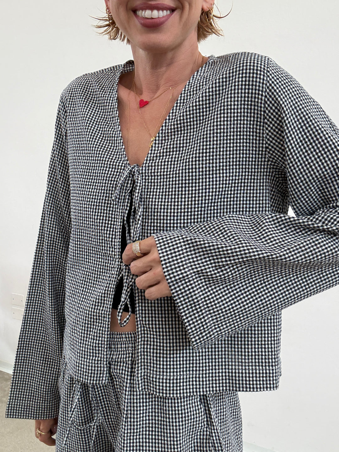 BLUSA ZOE VICHY NERO