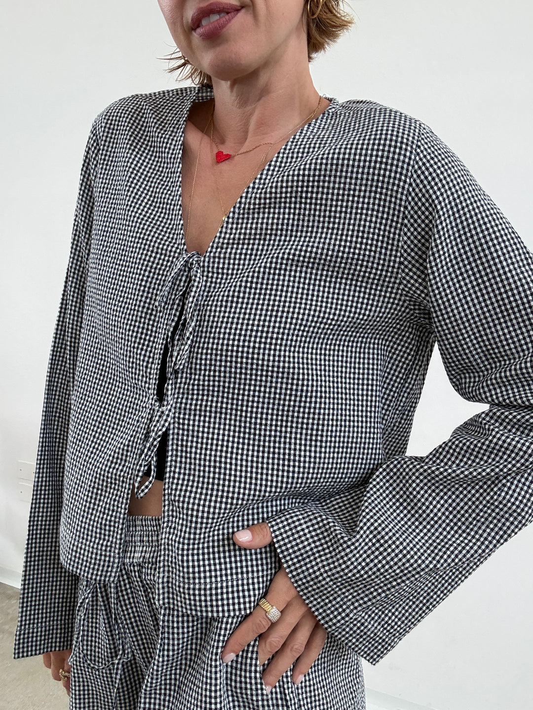 BLUSA ZOE VICHY NERO