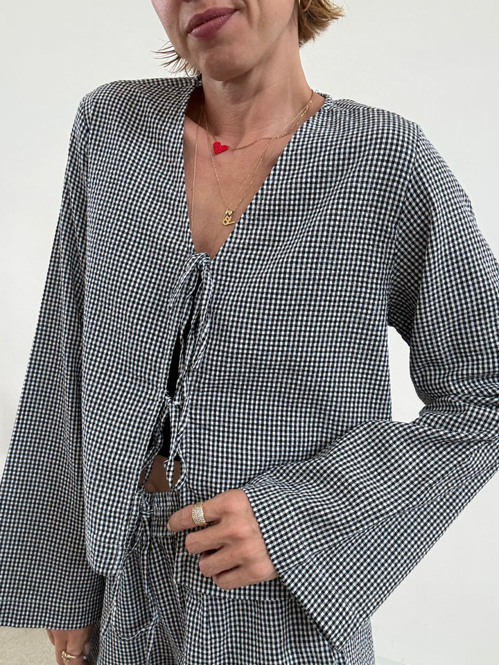 BLUSA ZOE VICHY NERO