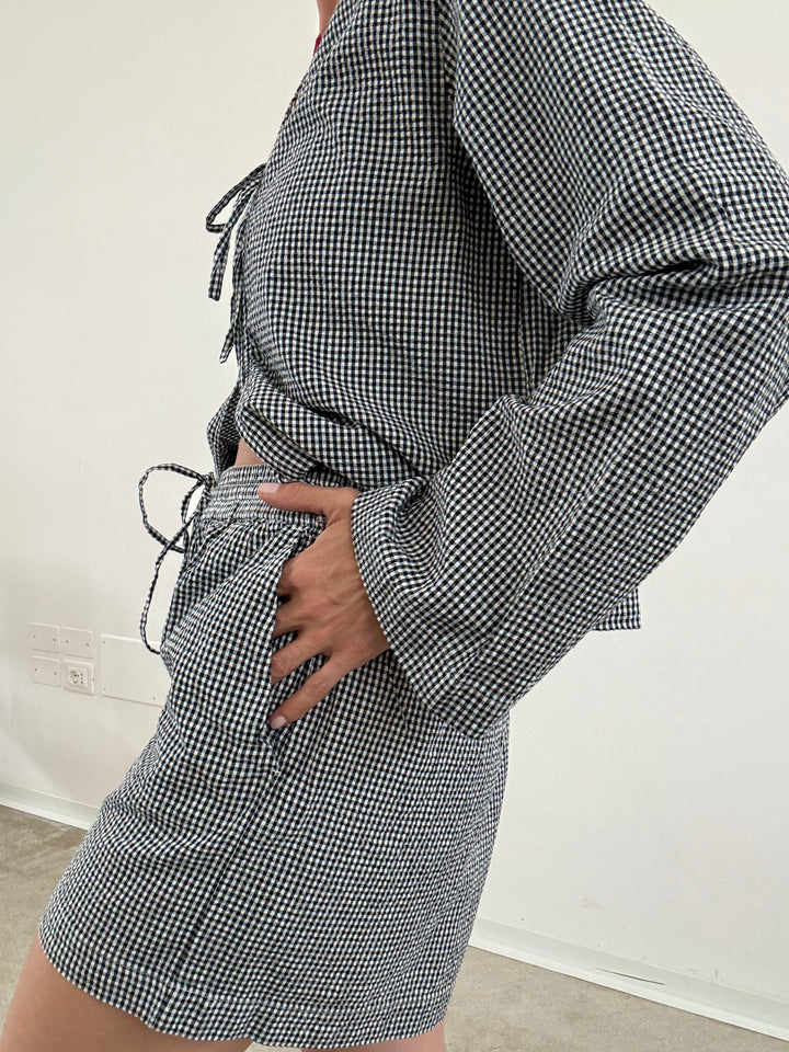 BERMUDA ZOE VICHY NERO