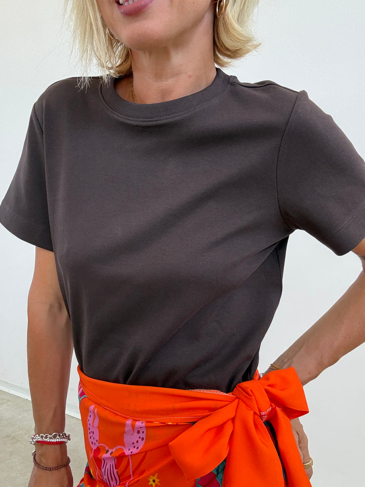 TSHIRT NAIMA CIOCCO FONDENTE