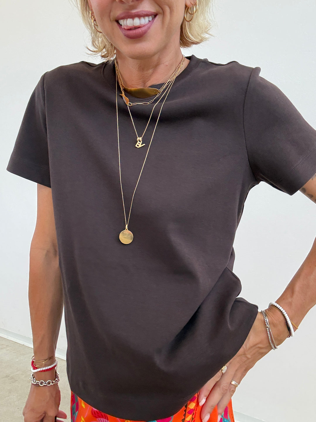 TSHIRT NAIMA CIOCCO FONDENTE