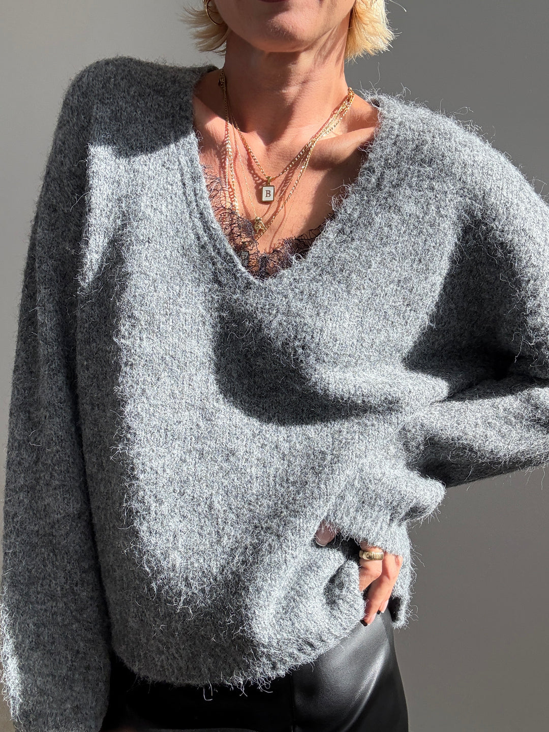 PULL SCOLLO PIZZO MIDGREY