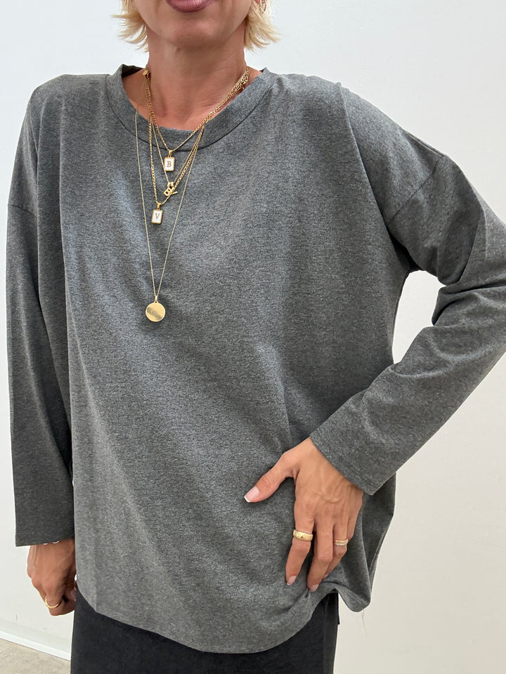 TSHIRT SOFIA BASIC PIOMBO