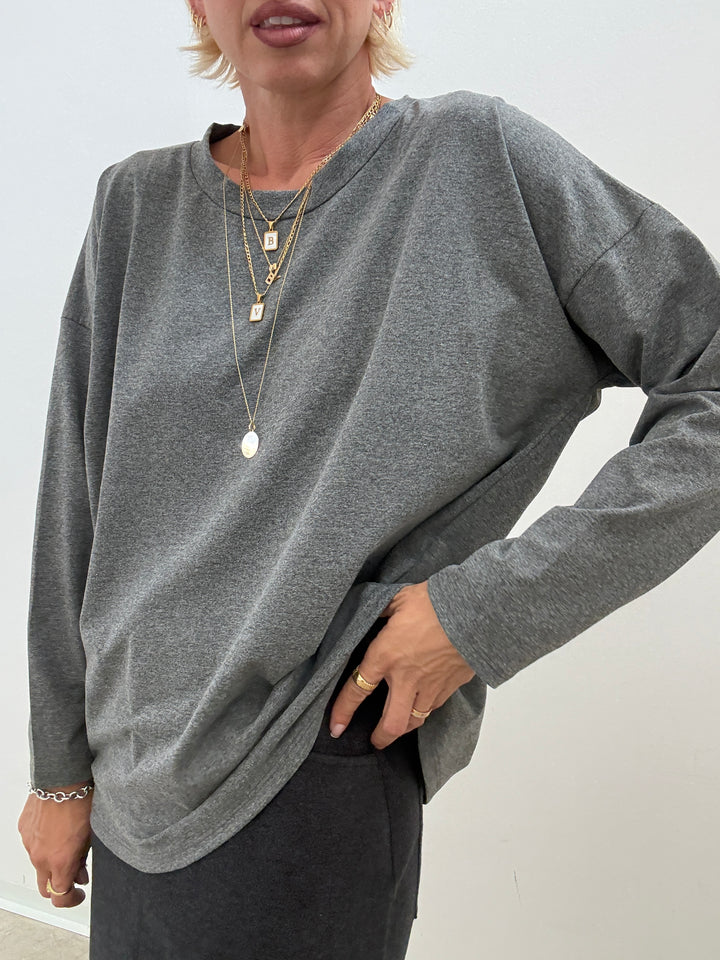 TSHIRT SOFIA BASIC PIOMBO