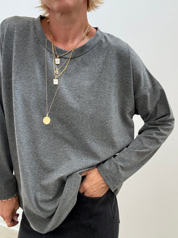 TSHIRT SOFIA BASIC PIOMBO