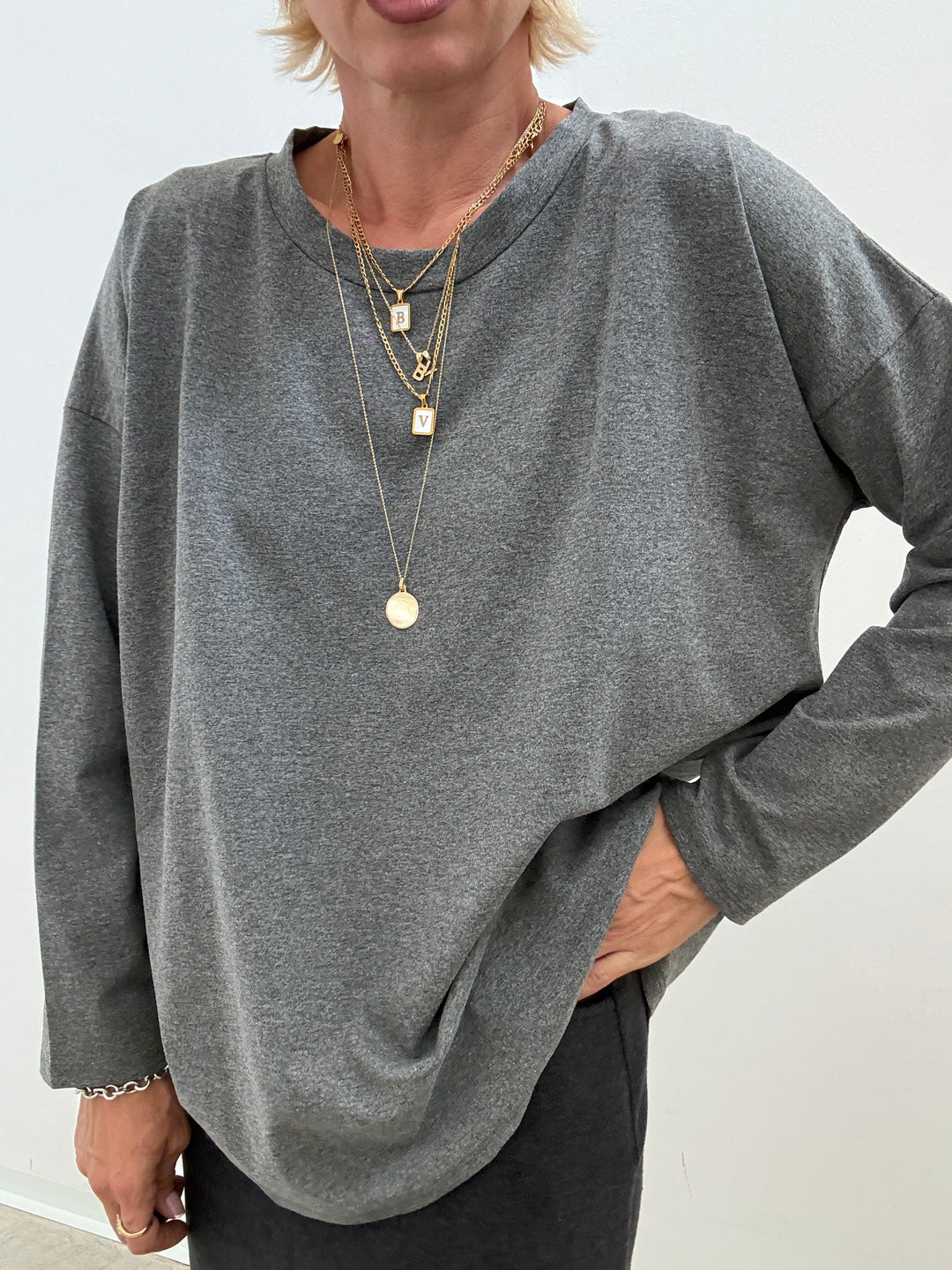 TSHIRT SOFIA BASIC PIOMBO