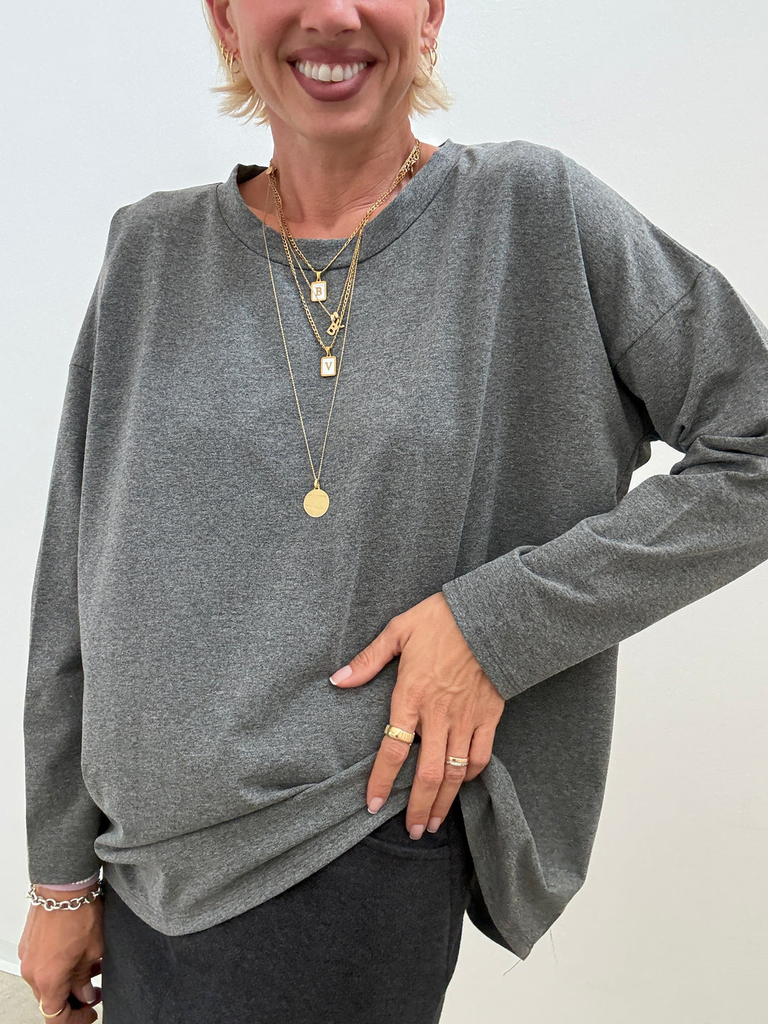 TSHIRT SOFIA BASIC PIOMBO