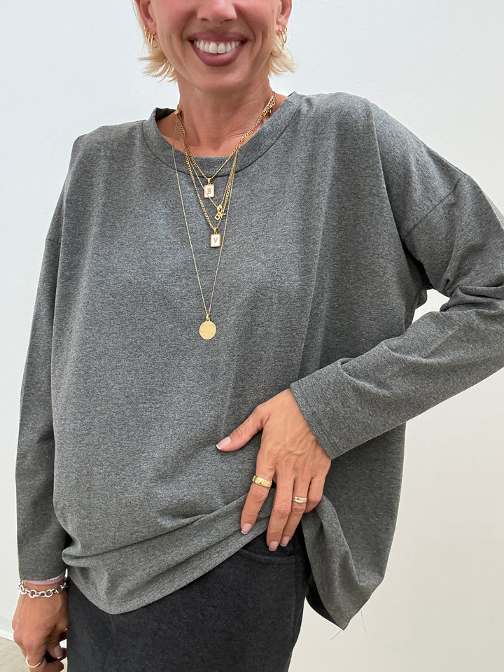 TSHIRT SOFIA BASIC PIOMBO