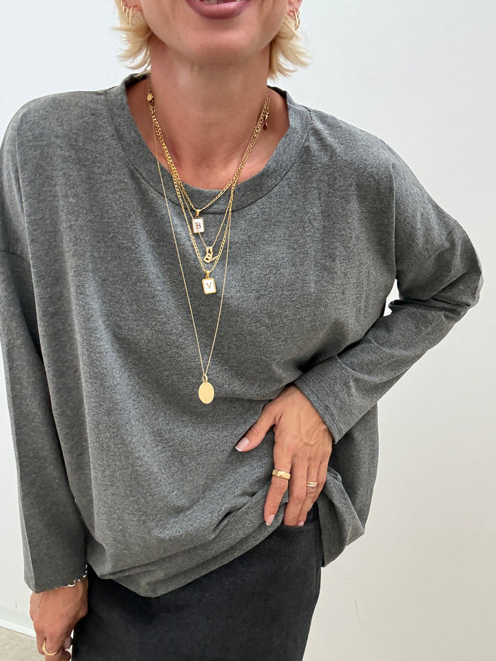 TSHIRT SOFIA BASIC PIOMBO