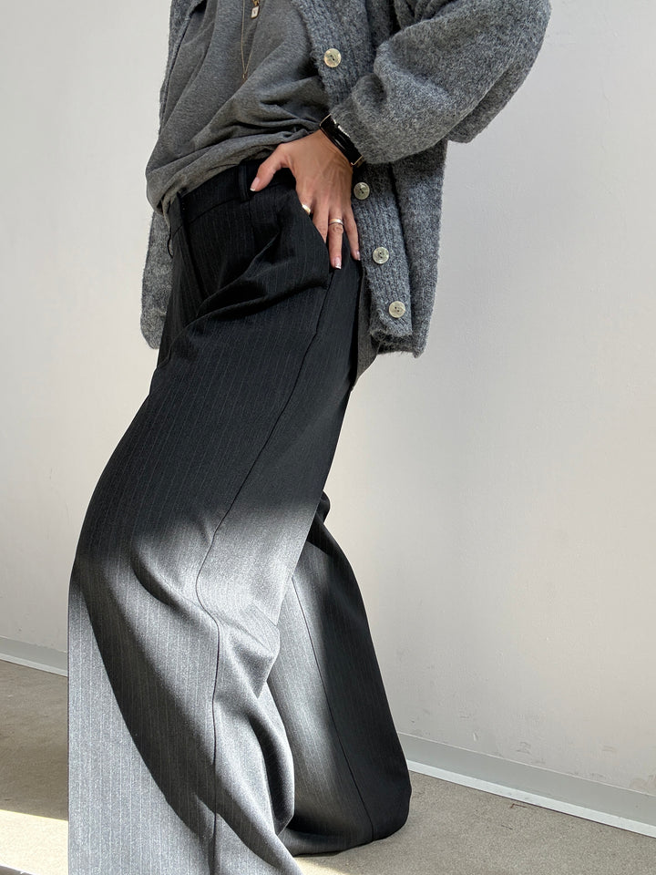 PANTALONE GESSATO ANTRACITE