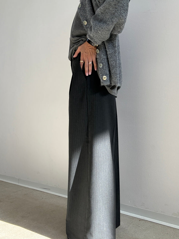PANTALONE GESSATO ANTRACITE