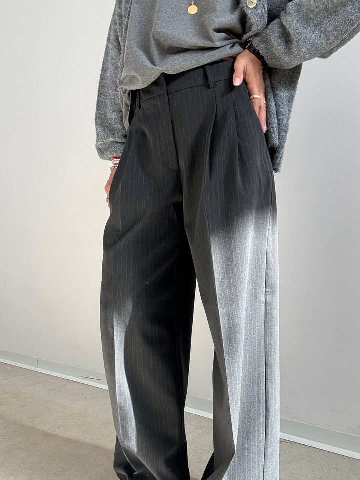 PANTALONE GESSATO ANTRACITE