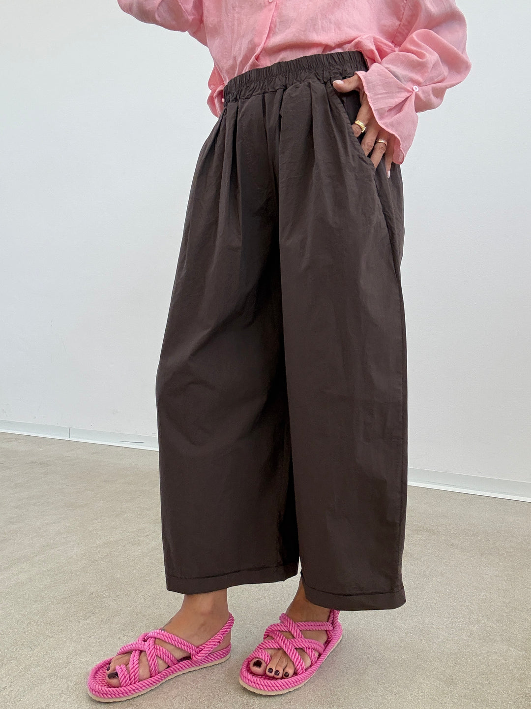 PANTALONE OLIMPIA COTONE CIOCCO