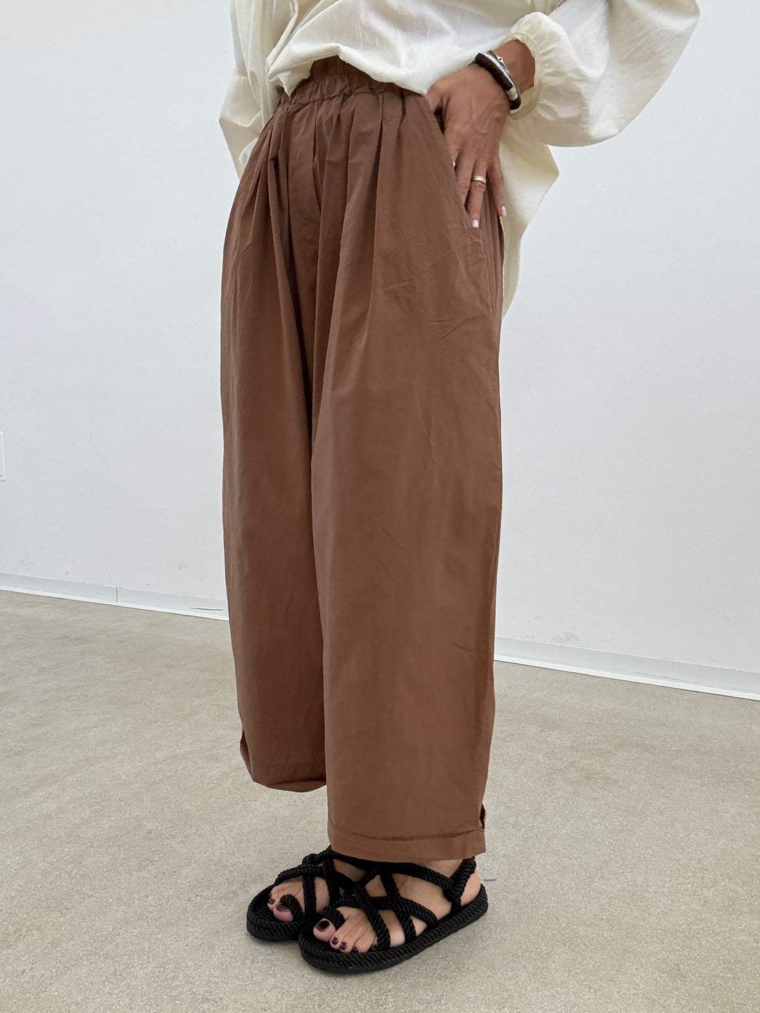 PANTALONE OLIMPIA COTONE TABACCO