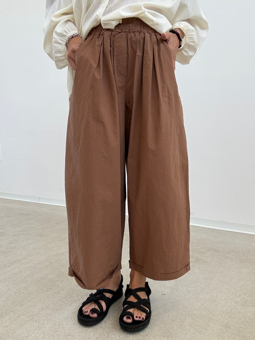 PANTALONE OLIMPIA COTONE TABACCO