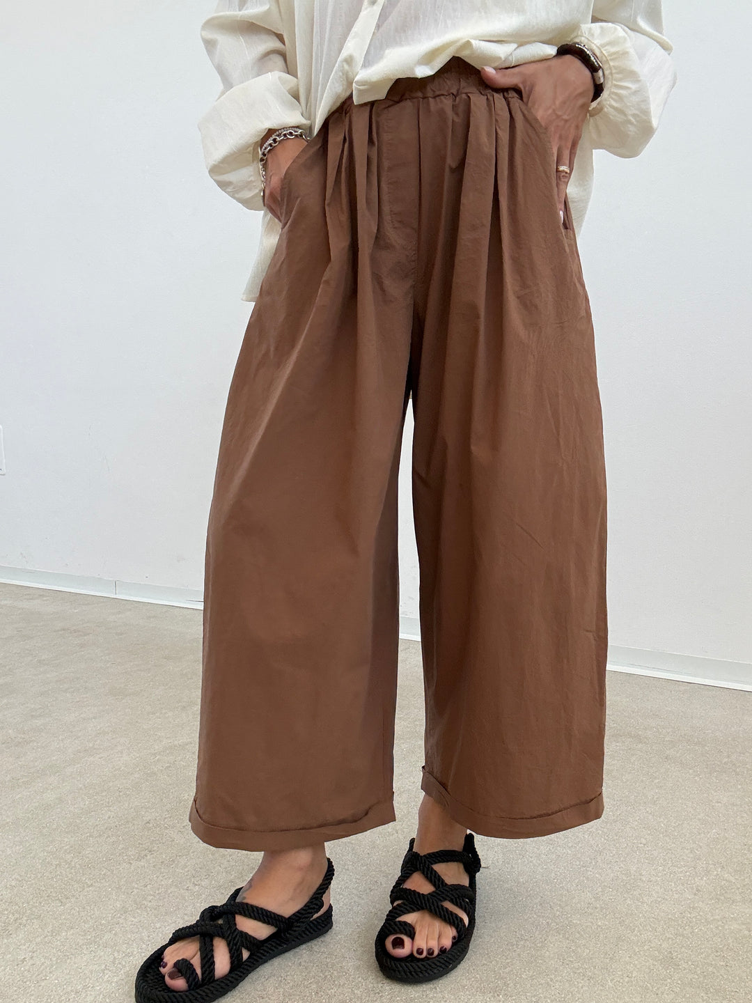 PANTALONE OLIMPIA COTONE TABACCO