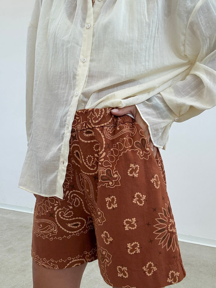 BERMUDA BANDANA LINO RUST