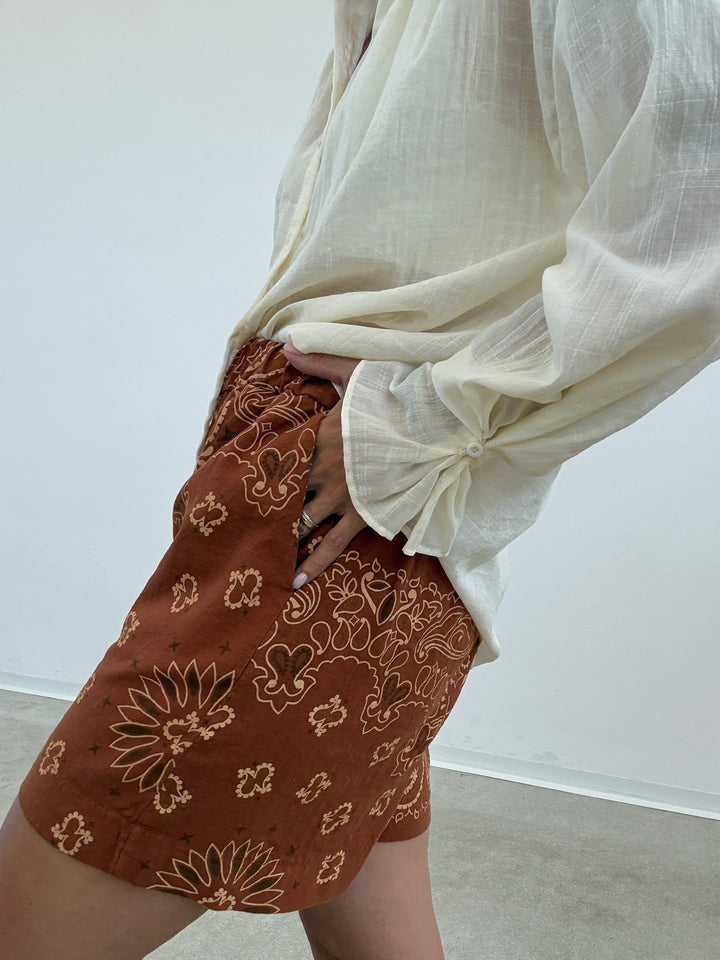 BERMUDA BANDANA LINO RUST