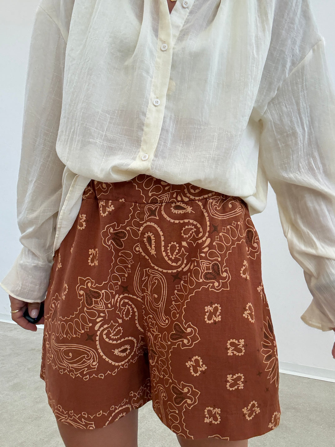 BERMUDA BANDANA LINO RUST