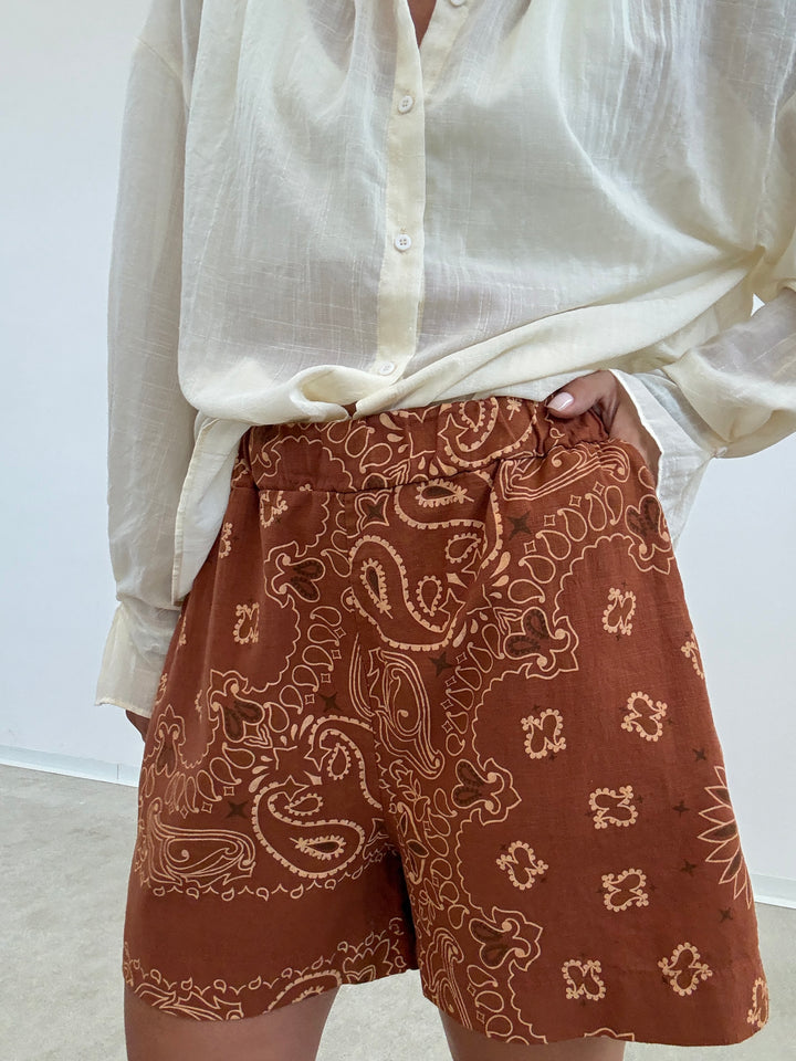 BERMUDA BANDANA LINO RUST