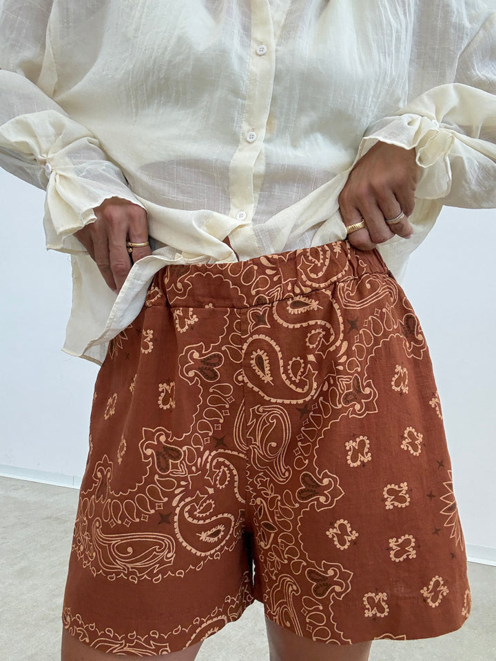 BERMUDA BANDANA LINO RUST