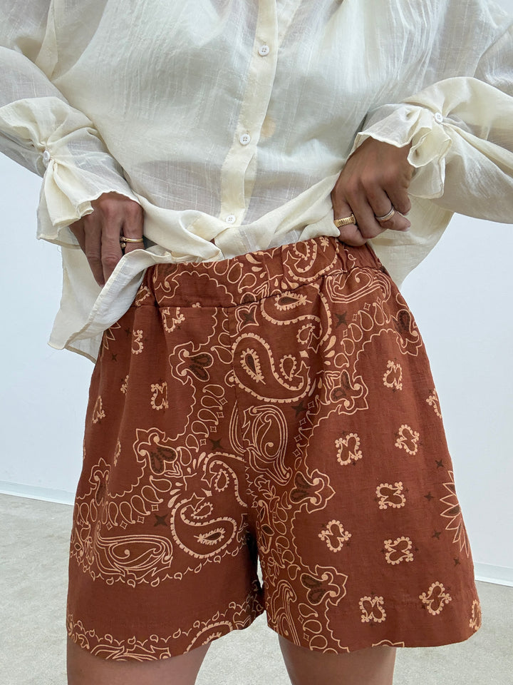 BERMUDA BANDANA LINO RUST