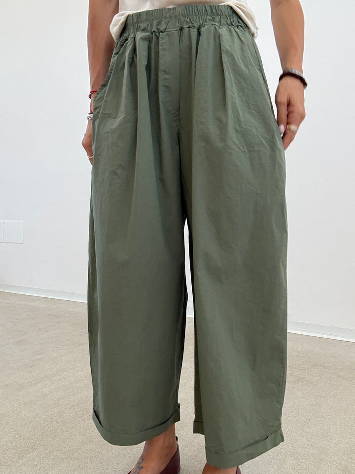 PANTALONE OLIMPIA COTONE VERDE MILI