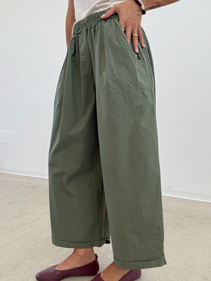 PANTALONE OLIMPIA COTONE VERDE MILI