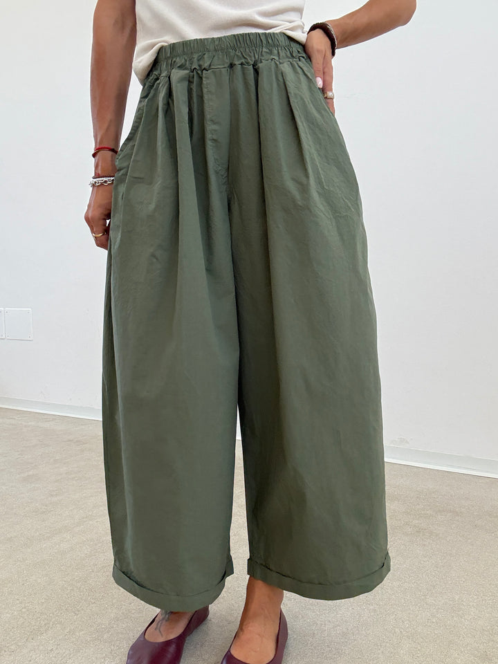 PANTALONE OLIMPIA COTONE VERDE MILI