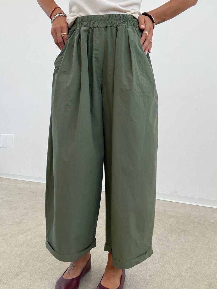 PANTALONE OLIMPIA COTONE VERDE MILI