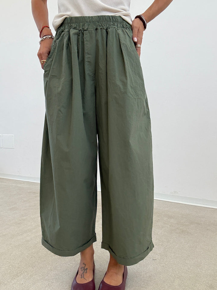 PANTALONE OLIMPIA COTONE VERDE MILI