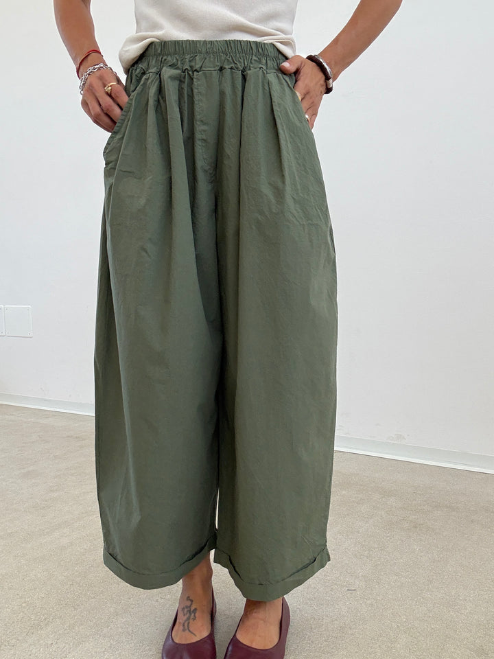 PANTALONE OLIMPIA COTONE VERDE MILI