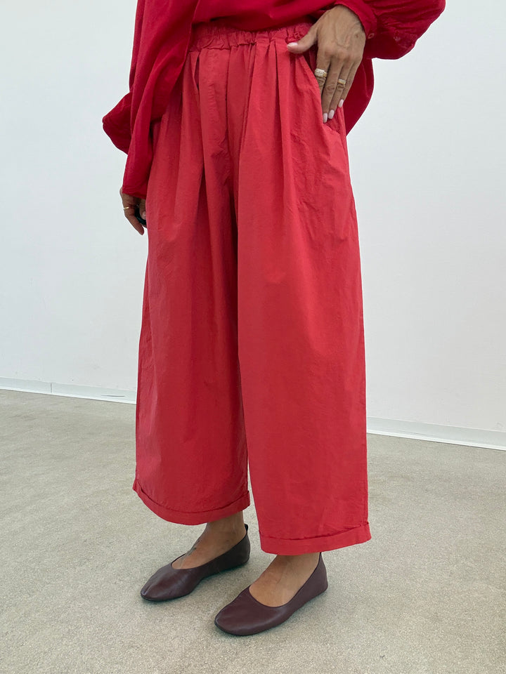 PANTALONE OLIMPIA COTONE ROSSO