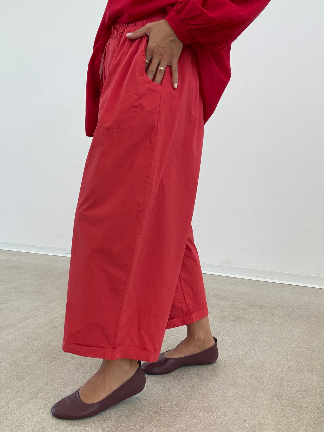 PANTALONE OLIMPIA COTONE ROSSO
