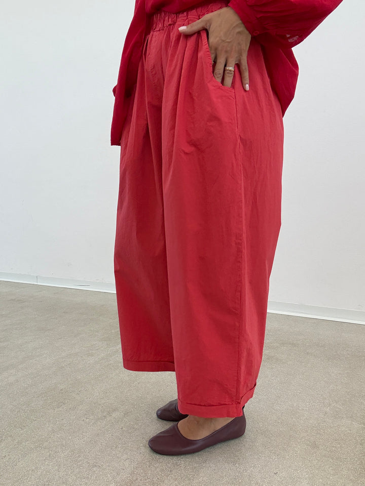 PANTALONE OLIMPIA COTONE ROSSO