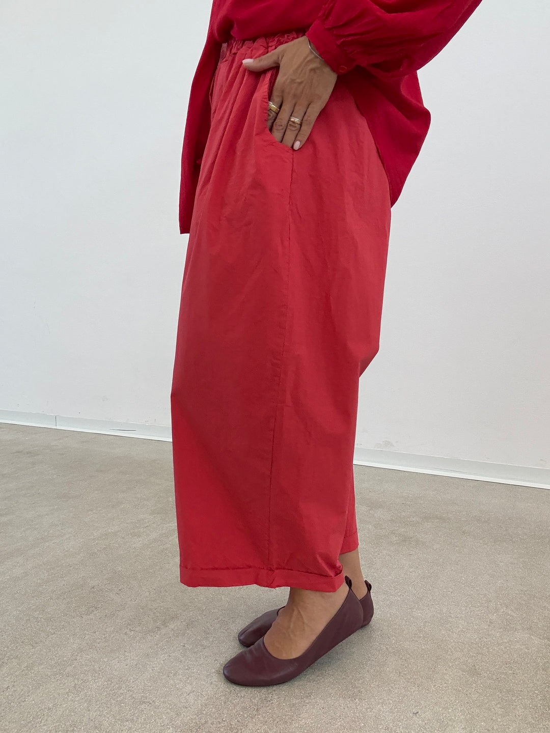 PANTALONE OLIMPIA COTONE ROSSO