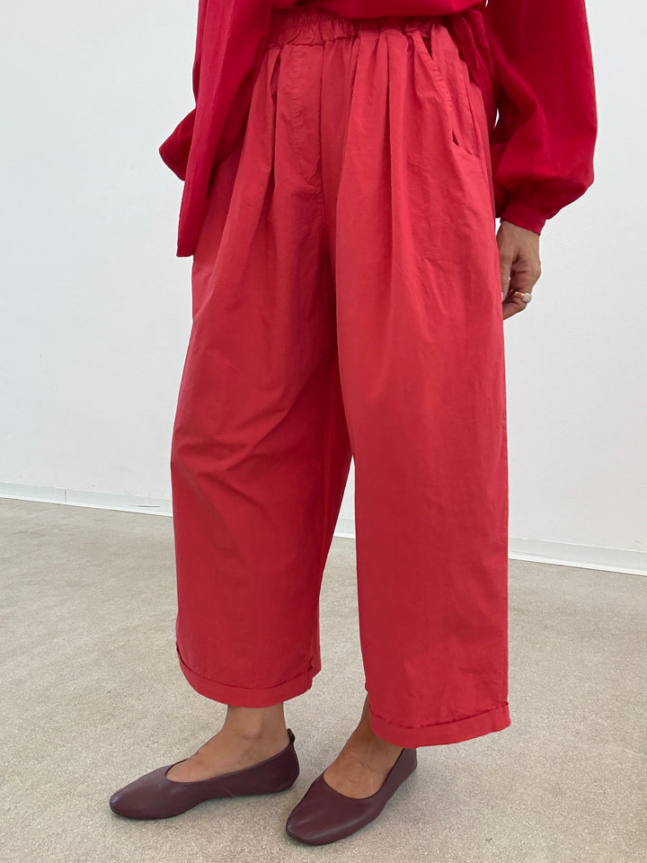 PANTALONE OLIMPIA COTONE ROSSO