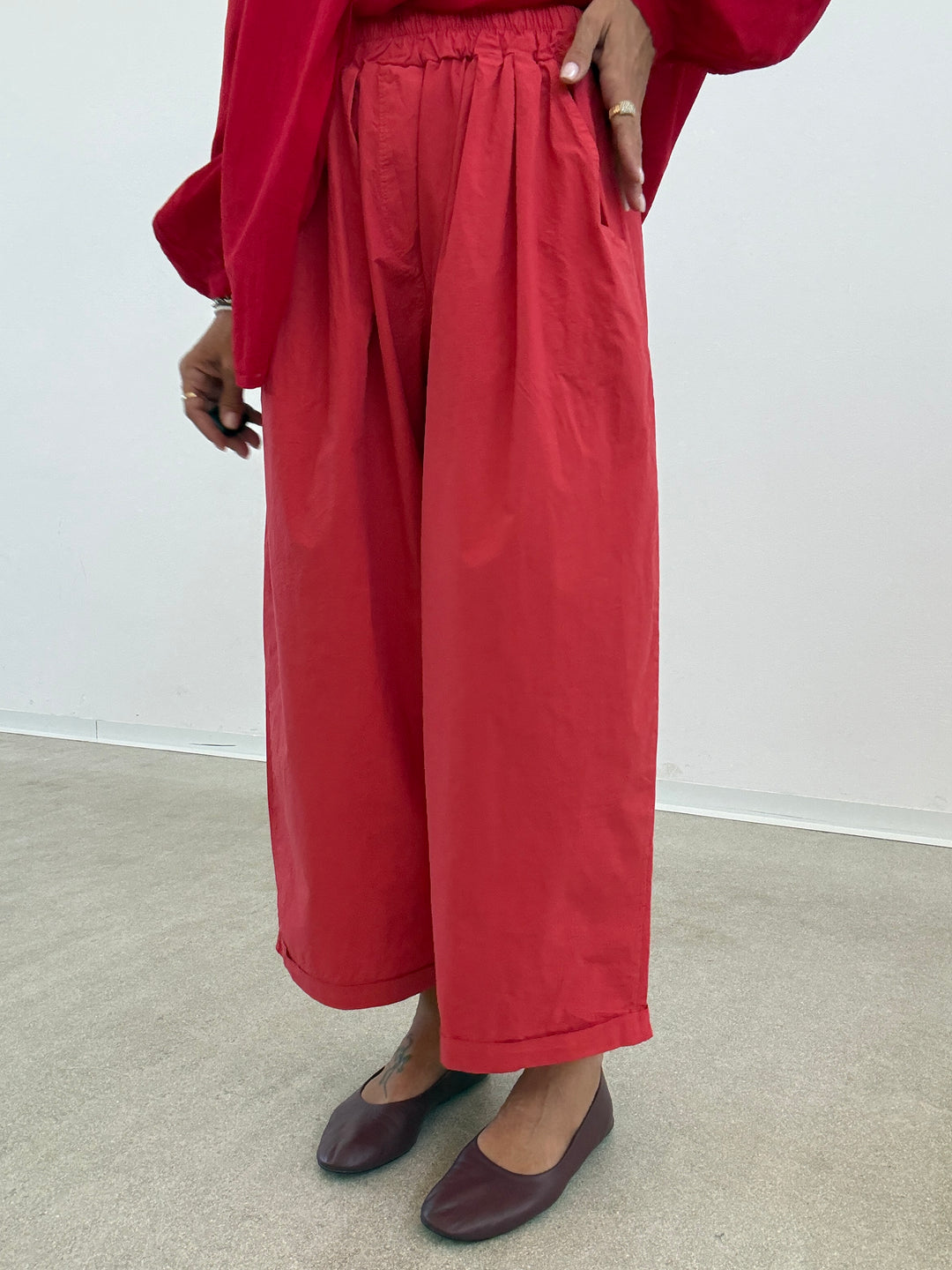 PANTALONE OLIMPIA COTONE ROSSO