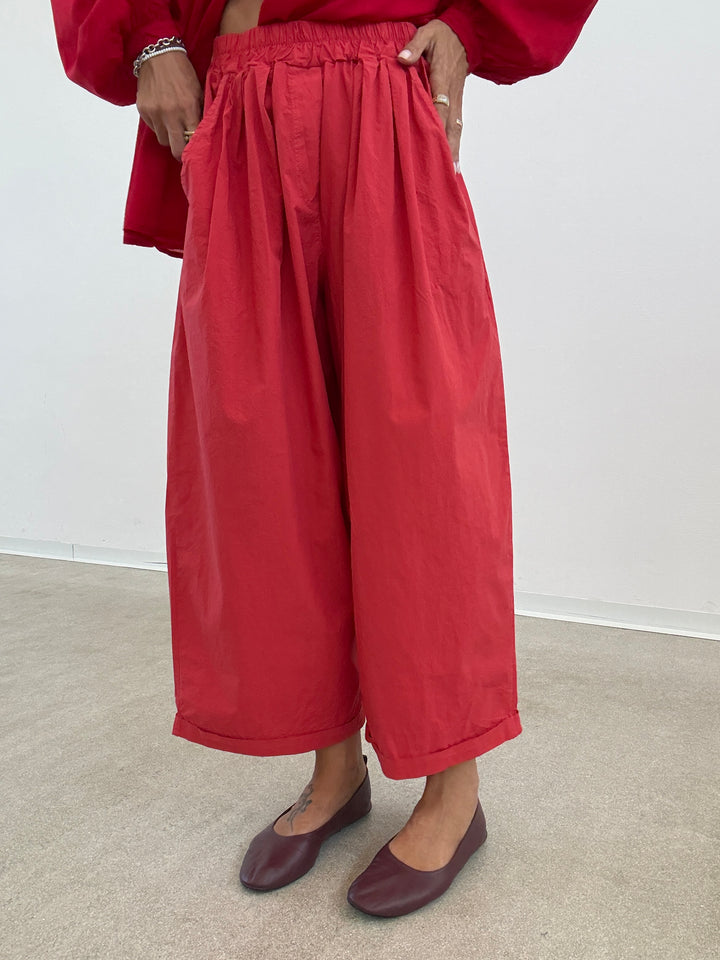 PANTALONE OLIMPIA COTONE ROSSO