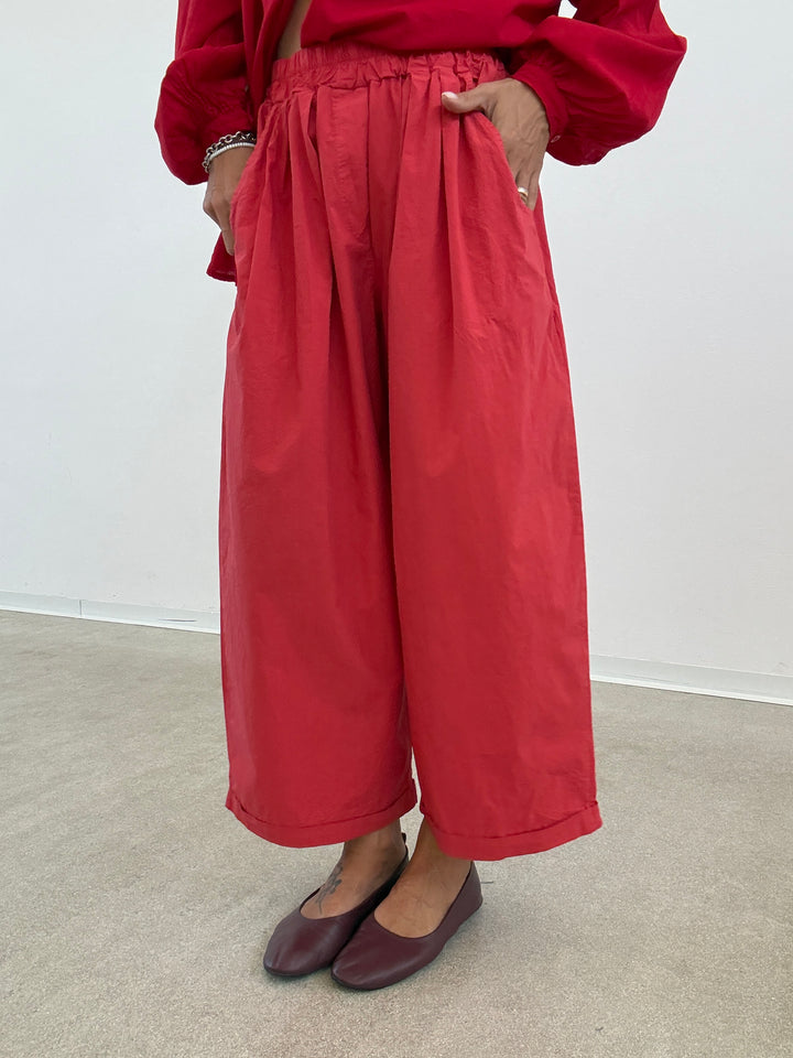 PANTALONE OLIMPIA COTONE ROSSO