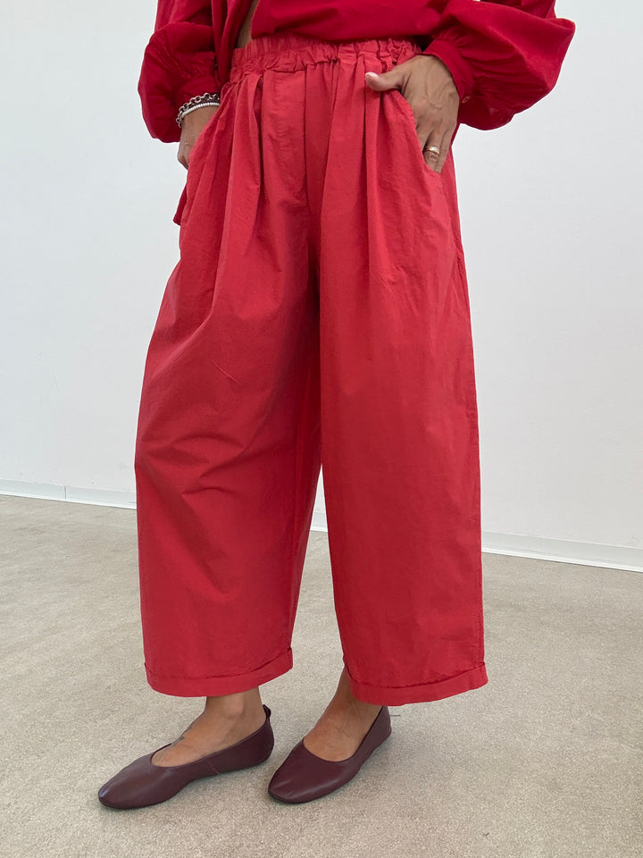 PANTALONE OLIMPIA COTONE ROSSO