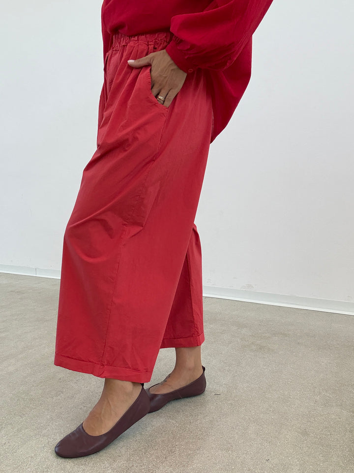 PANTALONE OLIMPIA COTONE ROSSO
