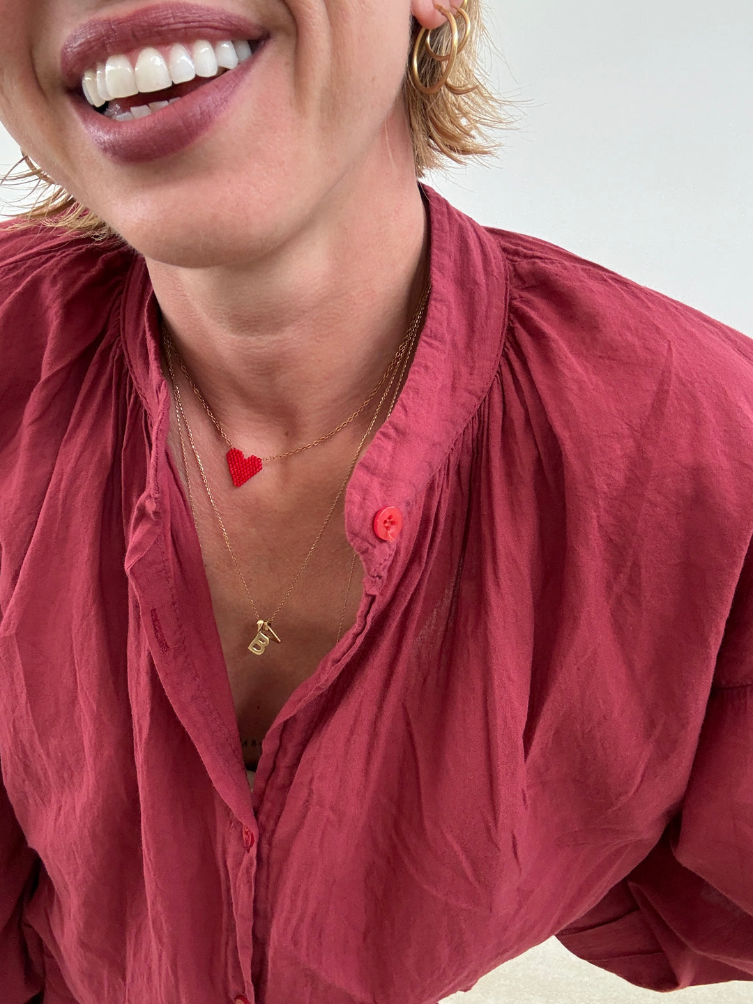CAMICIA MUSSOLA TERRACOTTA