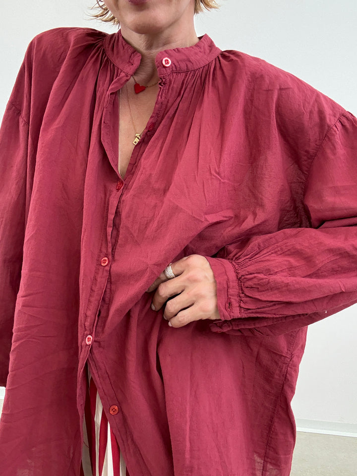 CAMICIA MUSSOLA TERRACOTTA